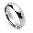 thumbnail image 2 of Men Women Tungsten Carbide Wedding Band Ring 6mm Comfort Fit Domed Faceted Ring For Men & Women, 2 of 3