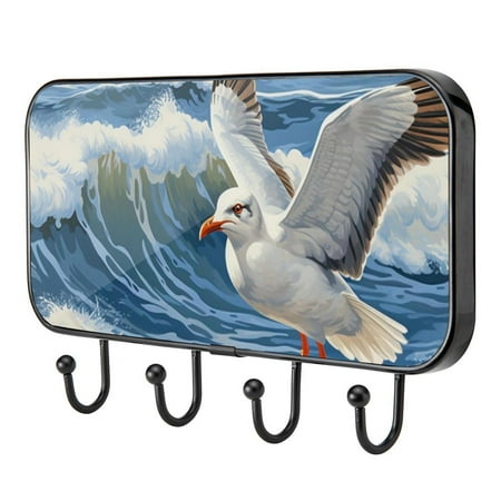 

Seagull Self Adhesive Towel Coat Wood Iron Hooks for Home Keys Door Outdoor Home Improvement Utility Hook