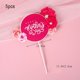 thumbnail image 1 of 5pcs Happy Mother's Day Cake Toppers Pink Heart Flower Decoration Mothers Day Gift Birthday Party Cake Dessert Decor Supplies Gao Jinjia LED, 1 of 2