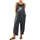 thumbnail image 1 of Mameluco con bolsillo estampado informal a la moda para mujer mono largo con botones y correa, 1 of 5