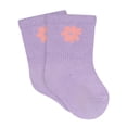 thumbnail image 4 of Gerber Baby Girl Jersey Wiggle Proof Crew Socks, 3-Pack, Sizes 0/6 Months - 6/12 Months, 4 of 6
