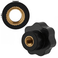 thumbnail image 4 of 20PCS M6 Internal Thread Knob Screw Plastic Star Clamping Knob Black M6 x 25, 4 of 9