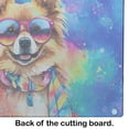 thumbnail image 2 of Pomeranian Hippie Dawg Glass Cutting Board Large 12 in x 15 in, 2 of 5