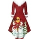 thumbnail image 3 of Vestido de Navidad elegante de mujer, vestido de noche vintage de manga larga, 3 of 4