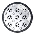 thumbnail image 1 of 4 Pcs Football Knobs for Kitchen Cabinet Cupboard Dresser Bookcase Drawer Pulls Handles Round Home Decor, 1 of 8