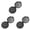Black, variant on 3-9Pcs 2.2 Inch Thumbprint Ink Pad Professional Finger Quick Drying - Ink Pad with Clear Impressions for Identification ID Round