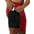 thumbnail image 2 of Men’s 2 in 1 Running Shorts 5" Quick Dry Gym Athletic Workout Shorts for Men with Pockets For Phone Stash Cash Keys Cards, 2 of 8