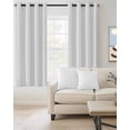 thumbnail image 2 of White Blackout Curtains 84 Inches Long for Bedroom, Modern Minimalist Pure Soild Color Thermal Insulated Room Darkening Black Out Window Curtain Panels Grommet Drapes for Living Room, 2 of 8