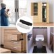 thumbnail image 3 of tiradores autoadhesivos con 16 cintas de doble cara para puertas, ventanas, cajones, armarios, puertas de cristal, blanco y negro, 3 of 4
