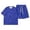 Blue, variant on Boys Waffle Knit 2-Piece Outfit, Short Sleeve Tee & Shorts Everyday Playwear,2-3 Years