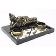 thumbnail image 2 of Tabletop Zen Garden Sleeping Relaxing Buddha Rock Rake Candle Holder Home Decor, 2 of 5