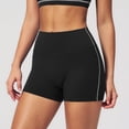 thumbnail image 3 of High Waist Yoga Shorts for Running Gym Fitness Seamless Tight Workout Bottoms with Scrunch Booty Lift and Control, S, Black, 3 of 4