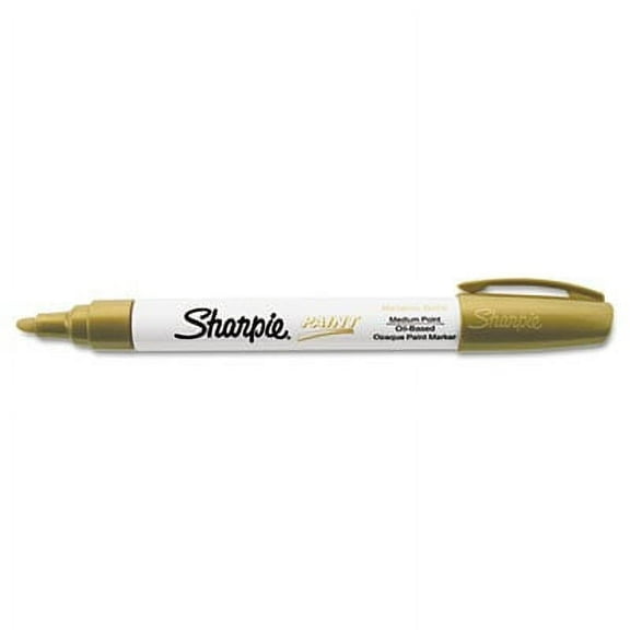 5PK Sharpie Permanent Paint Marker, Medium Bullet Tip, Gold (35559)