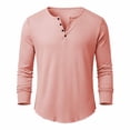 thumbnail image 4 of LIaqionyy Shirts for Mens V Neck Casual Long Sleeve Tops Breathable Fashion Summer Vacation Shirt Clothes, 4 of 6