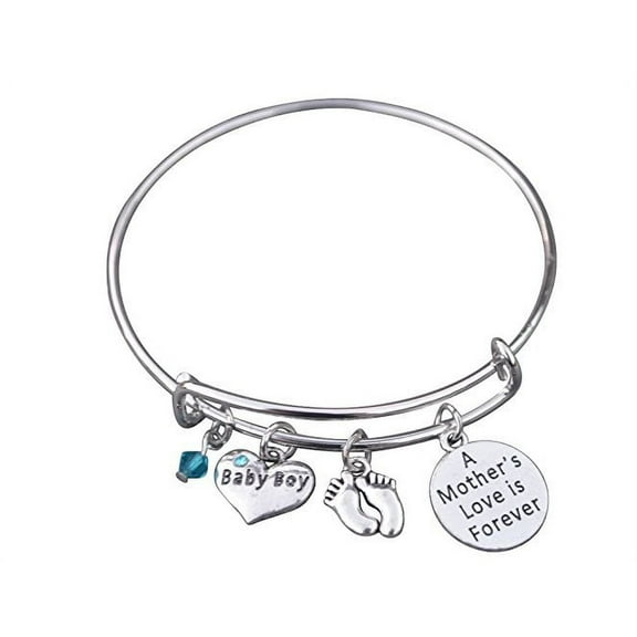 Mom Bracelet, Mom Son Charm Bracelet Makes the Perfect New Mom Gift, Baby Shower Gift or Baby Gift