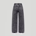 thumbnail image 4 of sususu Girls Wide Leg Jeans Elastic Waist Baggy Denim Cargo Pants (13-14 Years), 4 of 8