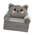 thumbnail image 4 of Sillón de sofá plegable para niños, cama de silla plegable, lavable portátil cómodo lindo sofá de piso pequeño para sala de estar dormitorio Gris, 4 of 8