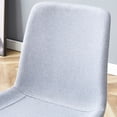 thumbnail image 3 of Light gray linen-cotton dining chair set with anti-slip feet for stable sitting during meals, 3 of 6