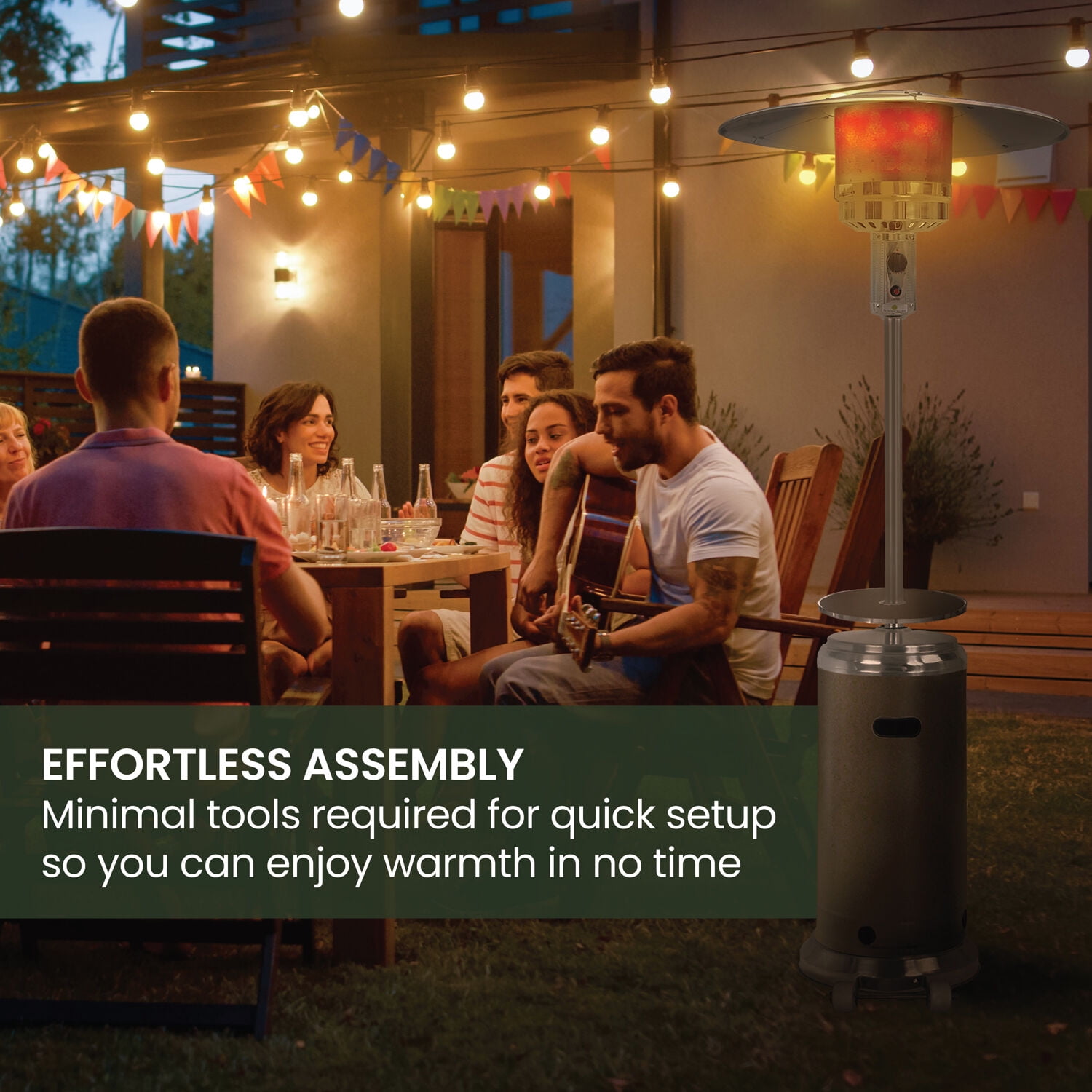 Hanover 7 ft 48,000 BTU Propane Patio Heater, H002BRSS