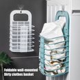thumbnail image 2 of ievspot Collapsible Laundry Hamper Wall Mounted Clothes Organizer Foldable Laundry Basket Breathable Mesh Storage Organizer Wall for Bathroom for Small, 2 of 8