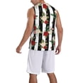 thumbnail image 2 of Xecao Rose Flowers print basketball shirt for both men and women, a unisex basketball jersey perfect for theme parties-XX-Large, 2 of 6
