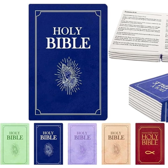 Bible Pillow Book Plush That Opens, Bible Plush Pillow Book, Holy Bible Pillow, Pillow Bible, Plush Bible Pillow (Blue)