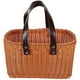 thumbnail image 1 of Picnic Shopping Basket Rectangular Chocolate 13×8.7×7.5in Carrying 1Pack, 1 of 5