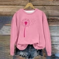thumbnail image 4 of Kilaqueen Breast Cancer Awareness Sweatshirt Women Crewneck Long Sleeve Pink Ribbon Graphic Print Tee Shirts Plus Size Casual Loose Fit Inspirational Pullover Tops, 4 of 4