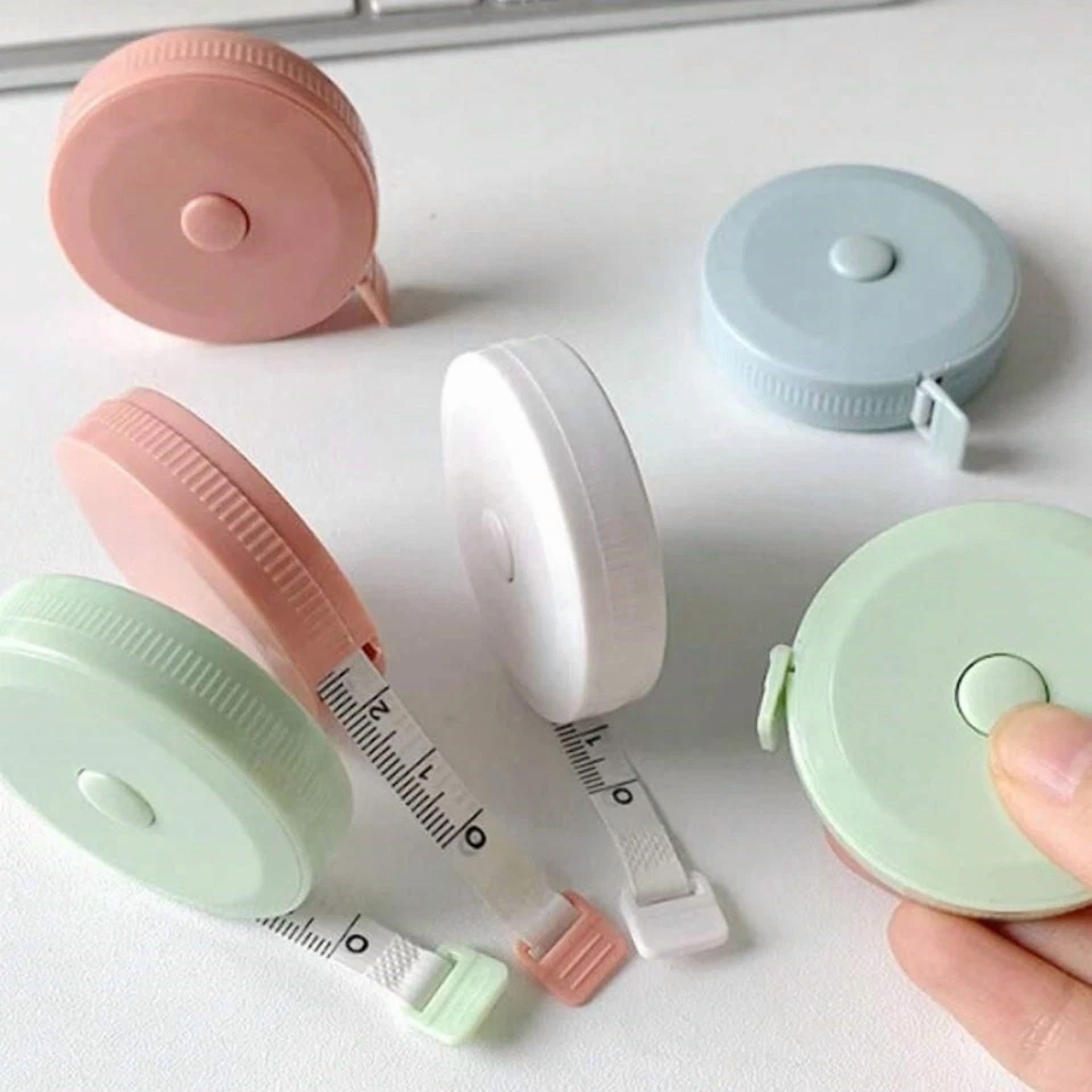 1Pc Measuring Tape Retractable Dual Side 60In Multiuse With Push Button For Home