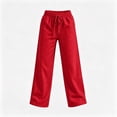 thumbnail image 5 of Sweatpants for Women Plus Size Winter Solid Color Elastic Waist Warm Pants Athletic Wide Leg Drawstring Trousers with Pockets, 5 of 8