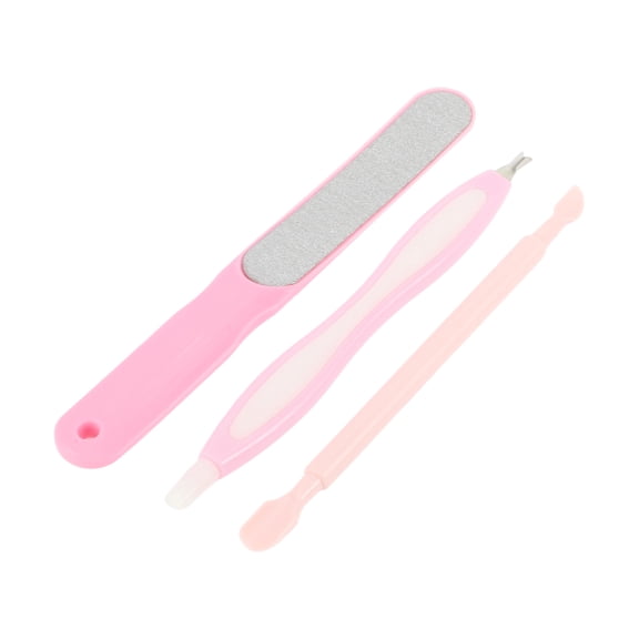 Unique Bargains Multifunctional Nail File Manicure Tool Kit Pink 1 Set