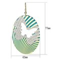 thumbnail image 2 of Women's Iron Epoxy Capri Blue 27.60(g) Dangle & Drop Earrings, 2 of 2