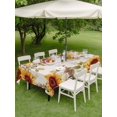thumbnail image 2 of Rectangle Outdoor Tablecloth With Umbrella Hole And Zipper– Farmhouse Fall Thanksgiving Waterproof Patio Table Cover for Party, Picnic, Backyard, 54"x80" , Yellow Sunflower Leaf Floral Beige, 2 of 8