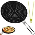 thumbnail image 3 of PENGXIANG Silicone Splatter Screen Heat Resistant Grease Splatter Cover with Foldable Handle Multipurpose Oil Splatter Board with Food Clip Drain Board Pan Cover Dishwasher Safe for Fryin, 3 of 11