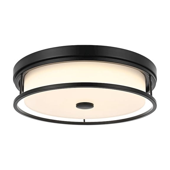Living District Kolson 16 Inch Led Flush Mount In Black