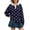 16#Navy, variant on Polka Dot Polo Shirt for Women Button Down Collared Long Sleeve Loose Fit Pullover Lightweight Trendy Fall Casual Top Black S