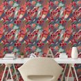 thumbnail image 2 of Ambesonne Alstroemeria Peel & Stick Wallpaper for Home, Abstract Boho Blooms, 13"x72", Dark Pink Coral Indigo, 2 of 5
