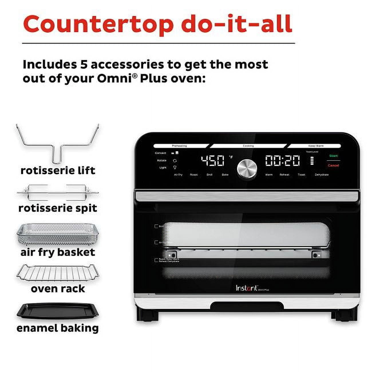 Instant Pot Omni Plus Air Fryer Toaster Oven 140-4002-01 18L Black NIB  810028581890