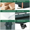 thumbnail image 6 of Yoneston Garden Wood Portable Cold Frame with Movable Wheels Mini Greenhouse with Openable Roof and Storage Box, Forest Green, 6 of 7