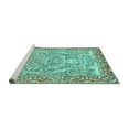 thumbnail image 2 of Ahgly Company Machine Washable Indoor Rectangle Persian Turquoise Blue Traditional Area Rugs, 5' x 8', 2 of 4