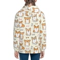 thumbnail image 6 of Pofeuu Cartoon Corgi Print Teenage Zipper Hoodie Sweatshirts Hooded Casual Jackets With Pocket For Boys Girls-Small, 6 of 6