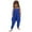Blue, variant on Ticikt Toddler Girls Baby Kids Jumpsuit Solid Strap Romper Harem Pants Summer Outfits Cotton Blend Sleeveless for Party Photoshoot,Color:Blue