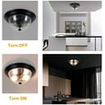 thumbnail image 4 of Depuley 13 Inch 2-Light Seeded Encloused Glass Ceiling Light with Clear Glass Shade Round Downlight for Entryway, Hallway, Bedroom, Porch, Kitchen, Living Room, 4 of 8