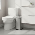 thumbnail image 3 of iTouchless 4 Gallon Slim Wings Sensor Bathroom Trash Can with AbsorbX Odor Filter, 15 Liter, Stainless Steel, Space-Saving Bin for Home, Office, Kitchen, Hotel, Business, 3 of 8