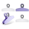 thumbnail image 1 of HAHDAXIA Cook With Color Bag Clips, 4 Large Heavy Duty Chip Clips for Food Storage with Air Tight Seal Grip for Snack Bags and Food Bags, Jumbo Food Clips (Lavender), 1 of 4