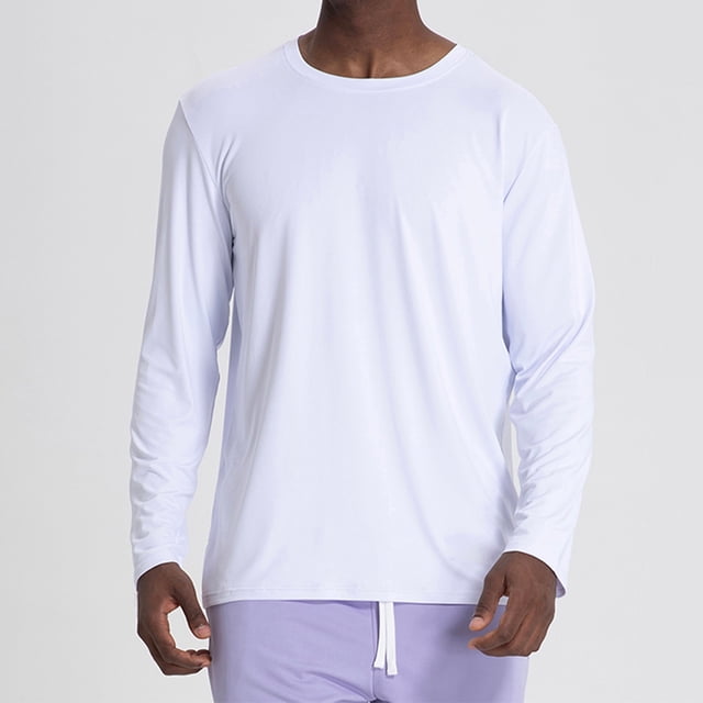 TIMIFIS Chandails à Manches Longues Décontractés pour Hommes Légers à Séchage Rapide T-Shirts d'Extérieur Athlétiques de Randonnée et de Course