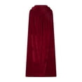 thumbnail image 3 of Xfvqtps Women Hooded Cloak Open Front Lace up Solid Color Velvet Flannel Soft Windproof Poncho Wine, 3 of 7