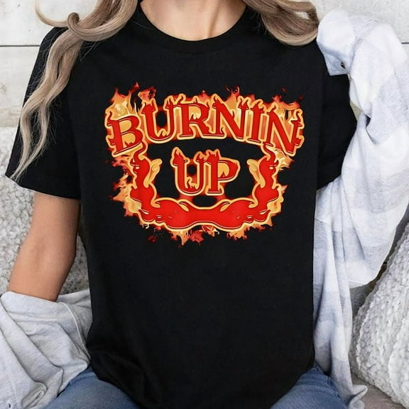 Burnin Up Flames Vintage Unisex T-Shirt