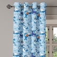 thumbnail image 2 of Ambesonne Cartoon Grommet Curtain, Friendly Seal, 50" x 120", Blue White Marigold, 2 of 6