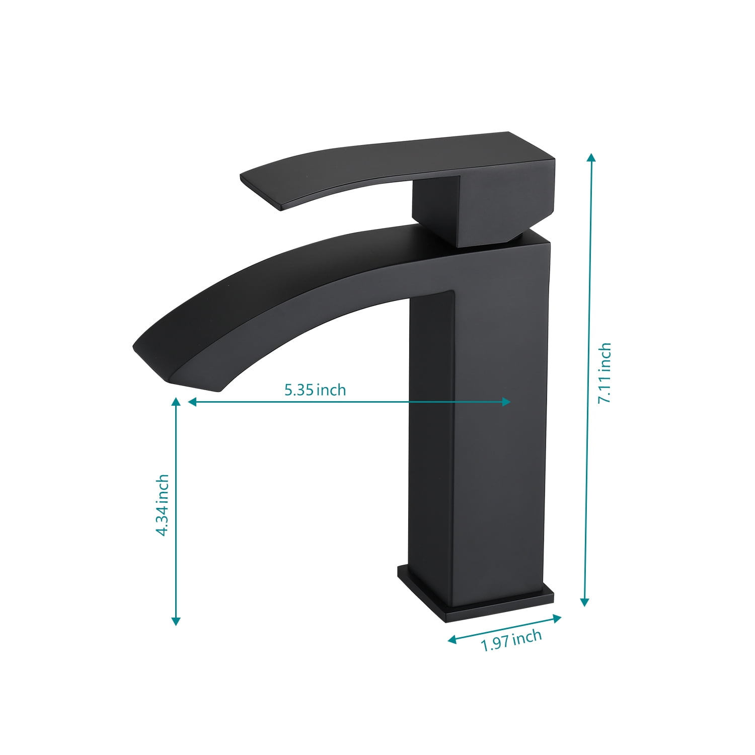 Single Handle Waterfall Bathroom Vanity Sink Faucet